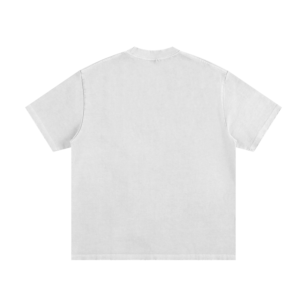 Thumbnail: "Music" White Heavyweight Vintage Washed Frayed T-Shirt
