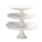 White Ceramic Glazed Cake Stand