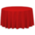 120" Red Round Linen Tablecloth