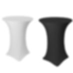 White or Black Spandex High-Top Cocktail Table Cover