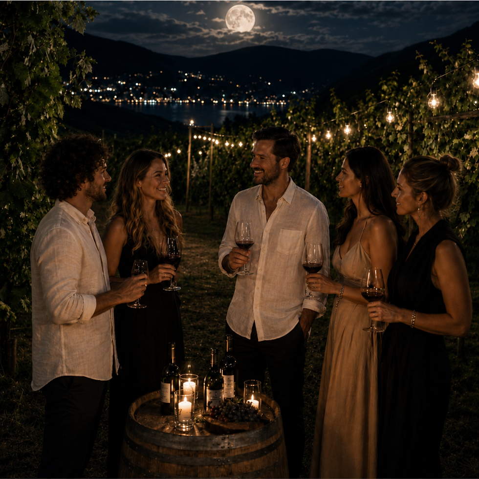 BALDORIA IN VIGNA CON LA LUNA PIENA