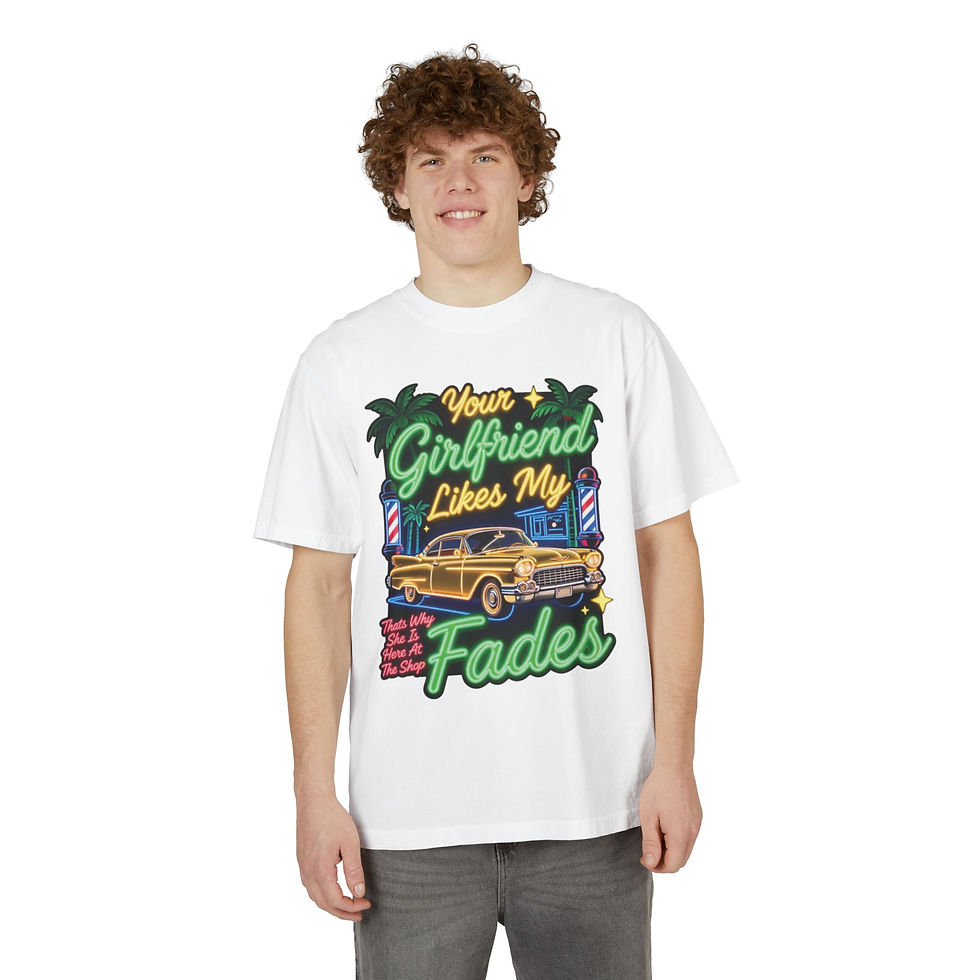 Thumbnail: "Your Girlfriend Likes My Fades" Barber T-Shirt