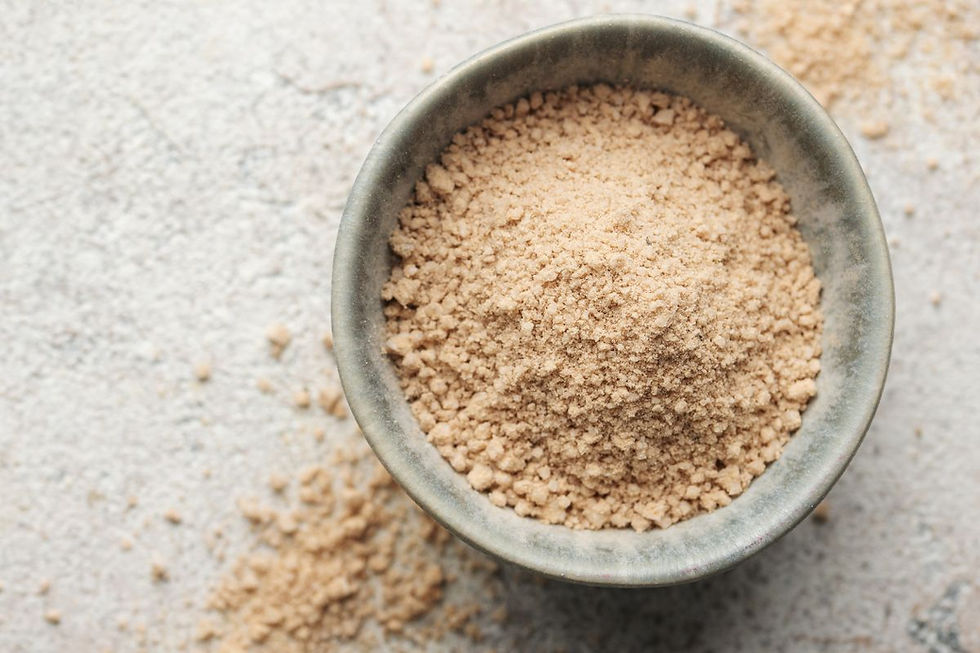 Hickory smoked salt in a pretty bowl