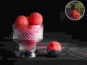 A melon baller helps make presentations more whimsical