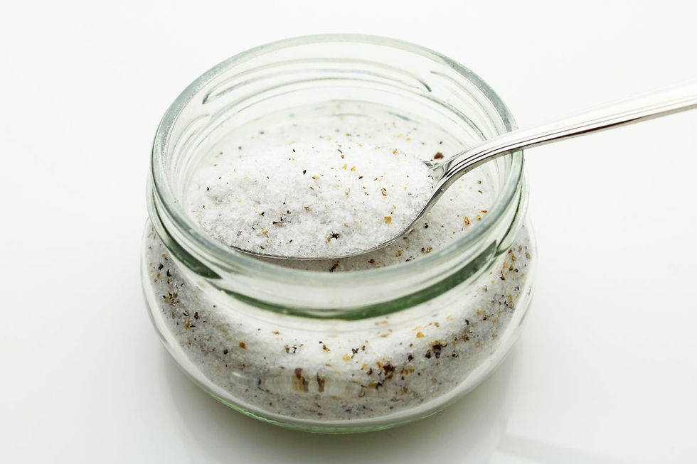 Truffle Seasoned salt in a glass bowl