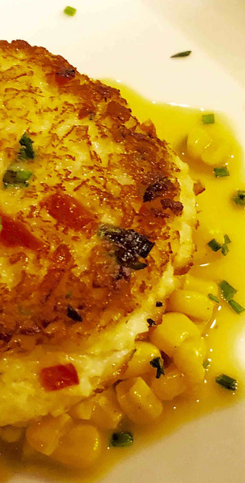 Scallop and Crab Cake