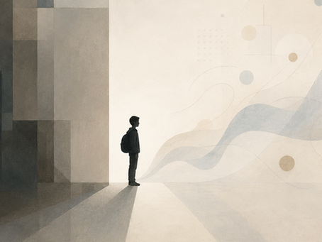 boy looking ahead toward the future