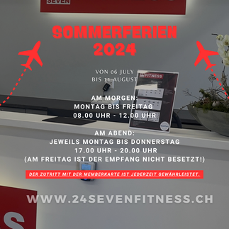 - Sommerferien 2024 - 24SEVEN FITNESS -