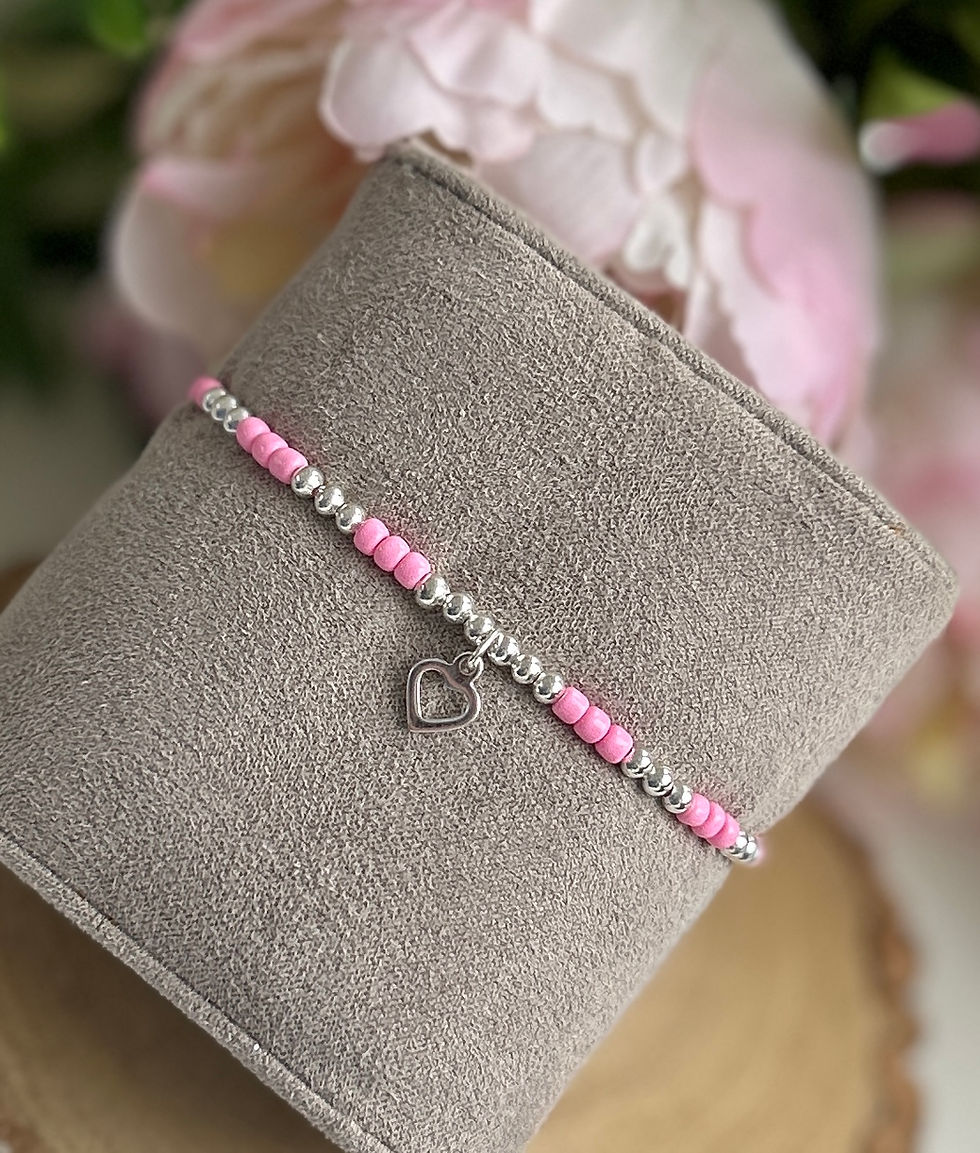 Open Heart Charm Bracelet