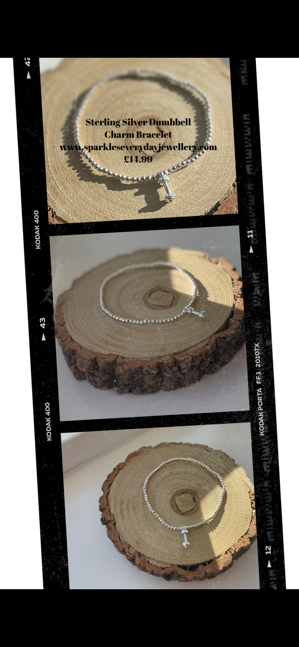 Thumbnail: Dumbbell Charm Bracelet 