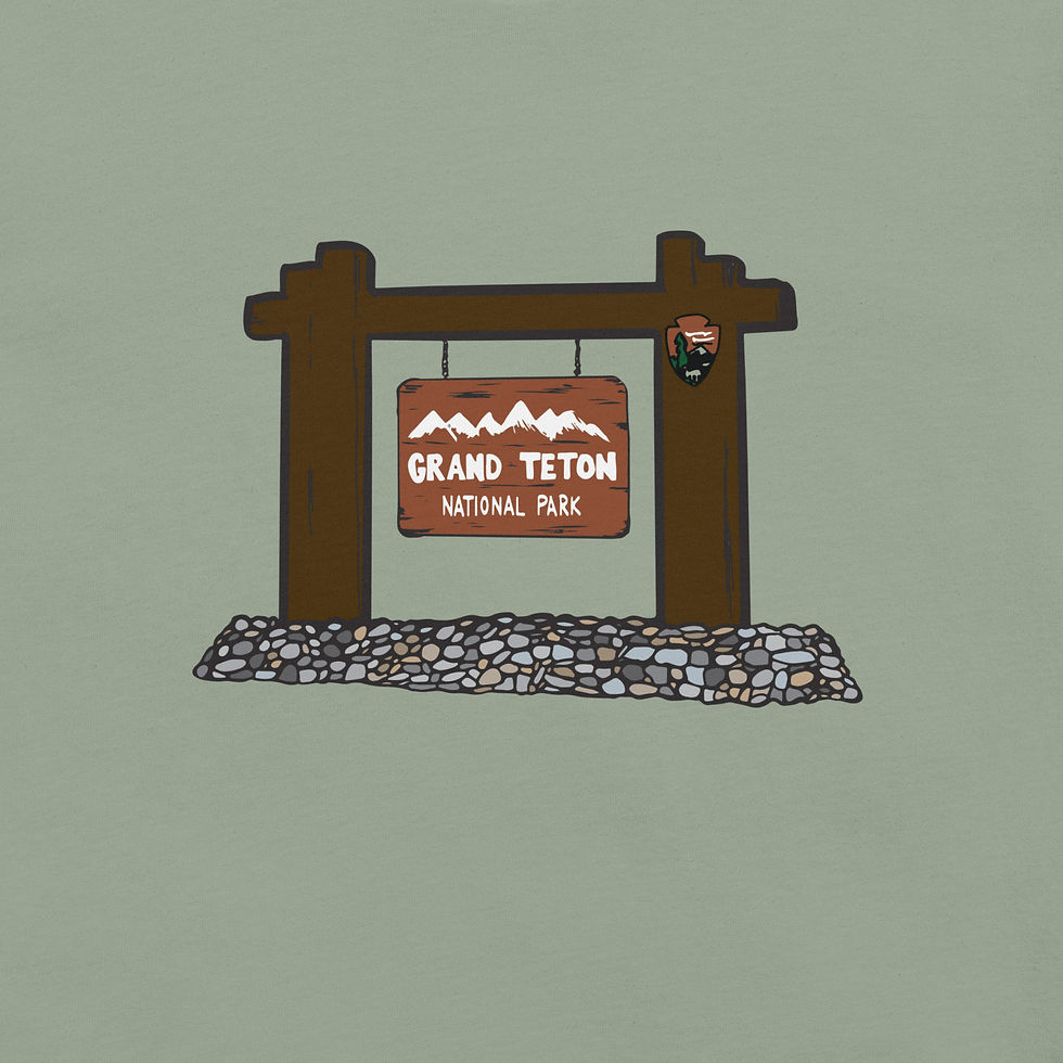Thumbnail: Grand Teton National Park Sign Unisex t-shirt