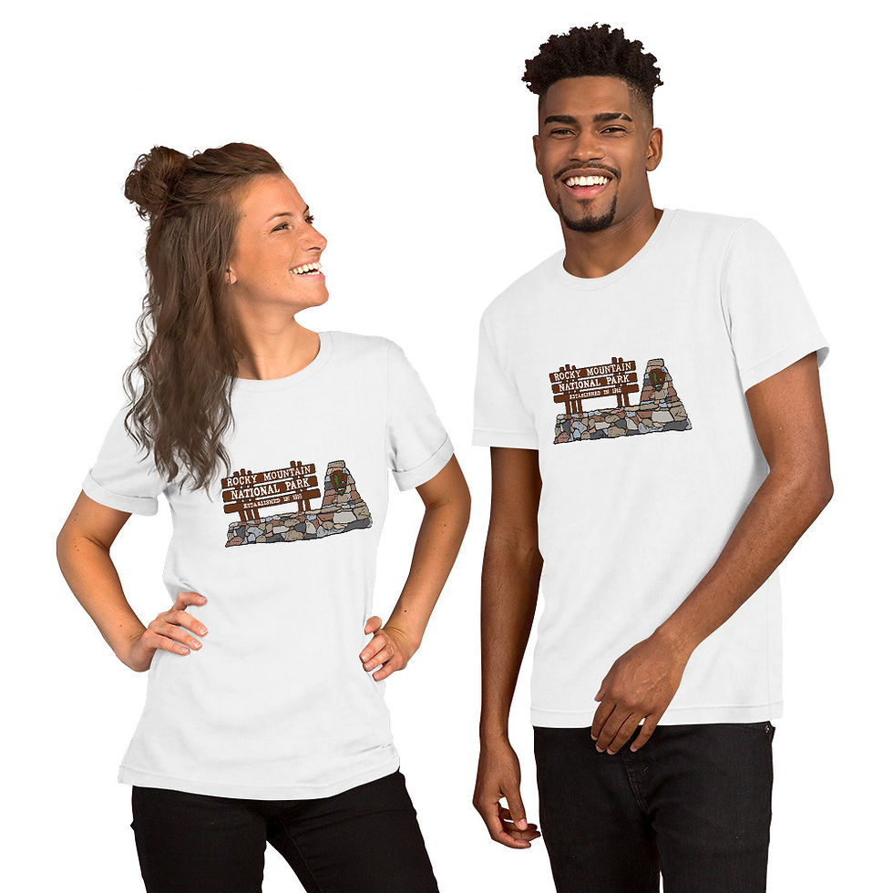 Thumbnail: Rocky Mountain National Park Sign Unisex t-shirt