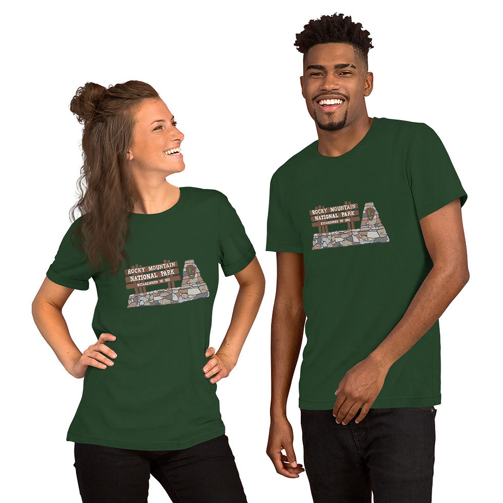 Thumbnail: Rocky Mountain National Park Sign Unisex t-shirt
