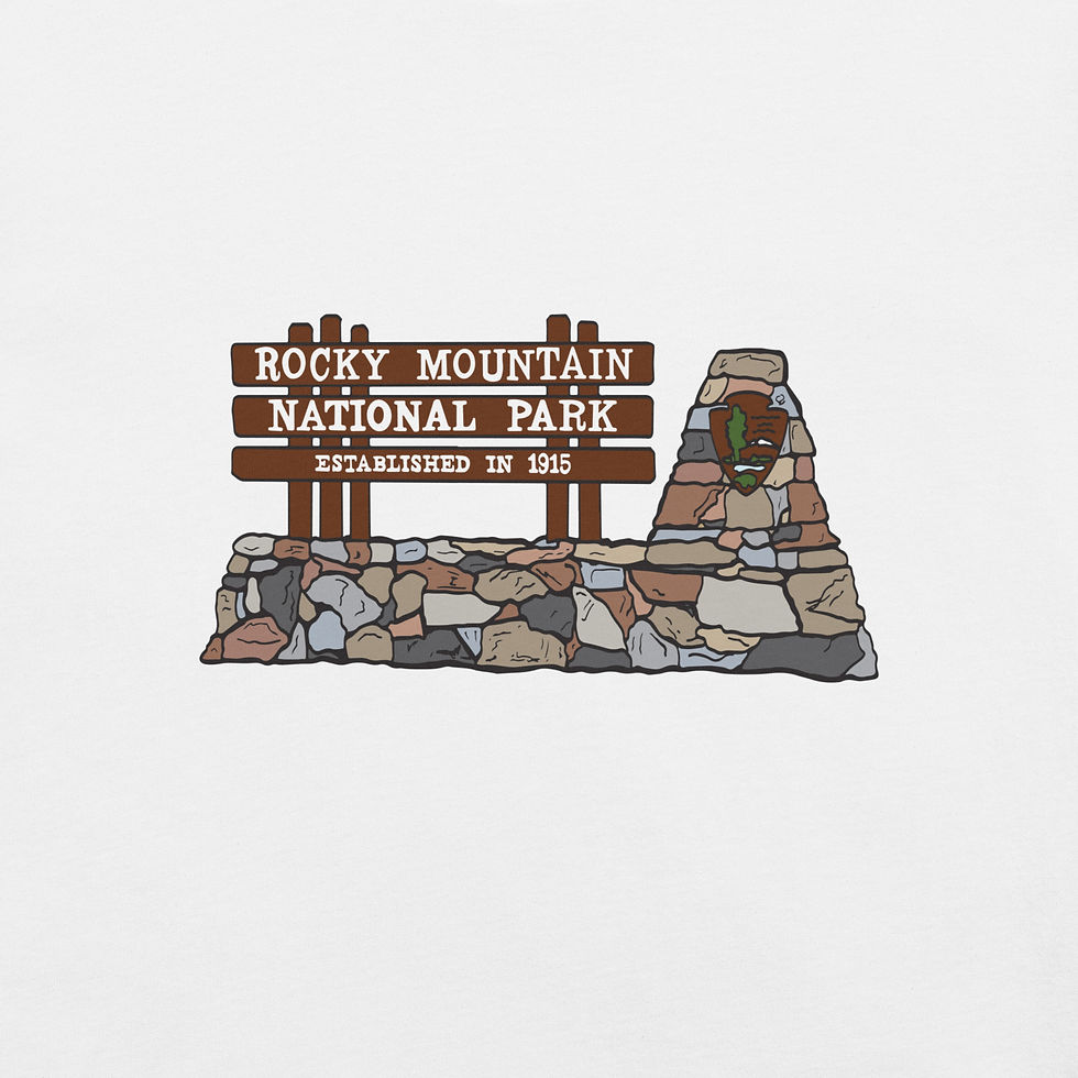 Thumbnail: Rocky Mountain National Park Sign Unisex t-shirt