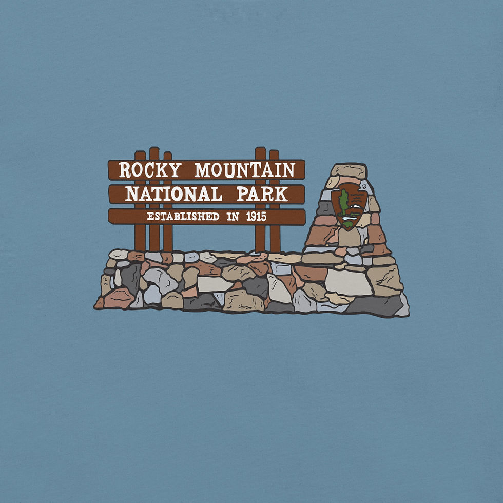 Thumbnail: Rocky Mountain National Park Sign Unisex t-shirt