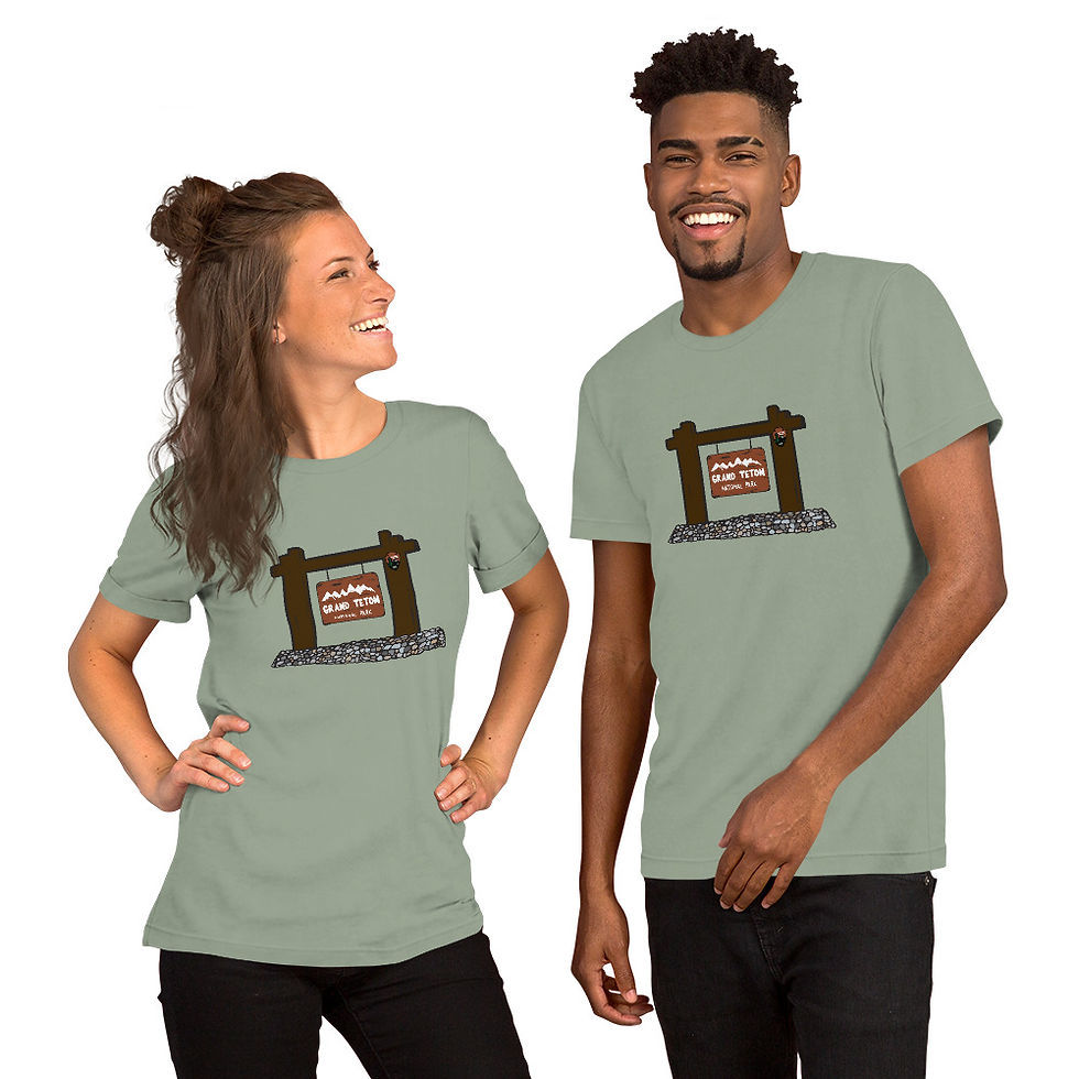 Thumbnail: Grand Teton National Park Sign Unisex t-shirt