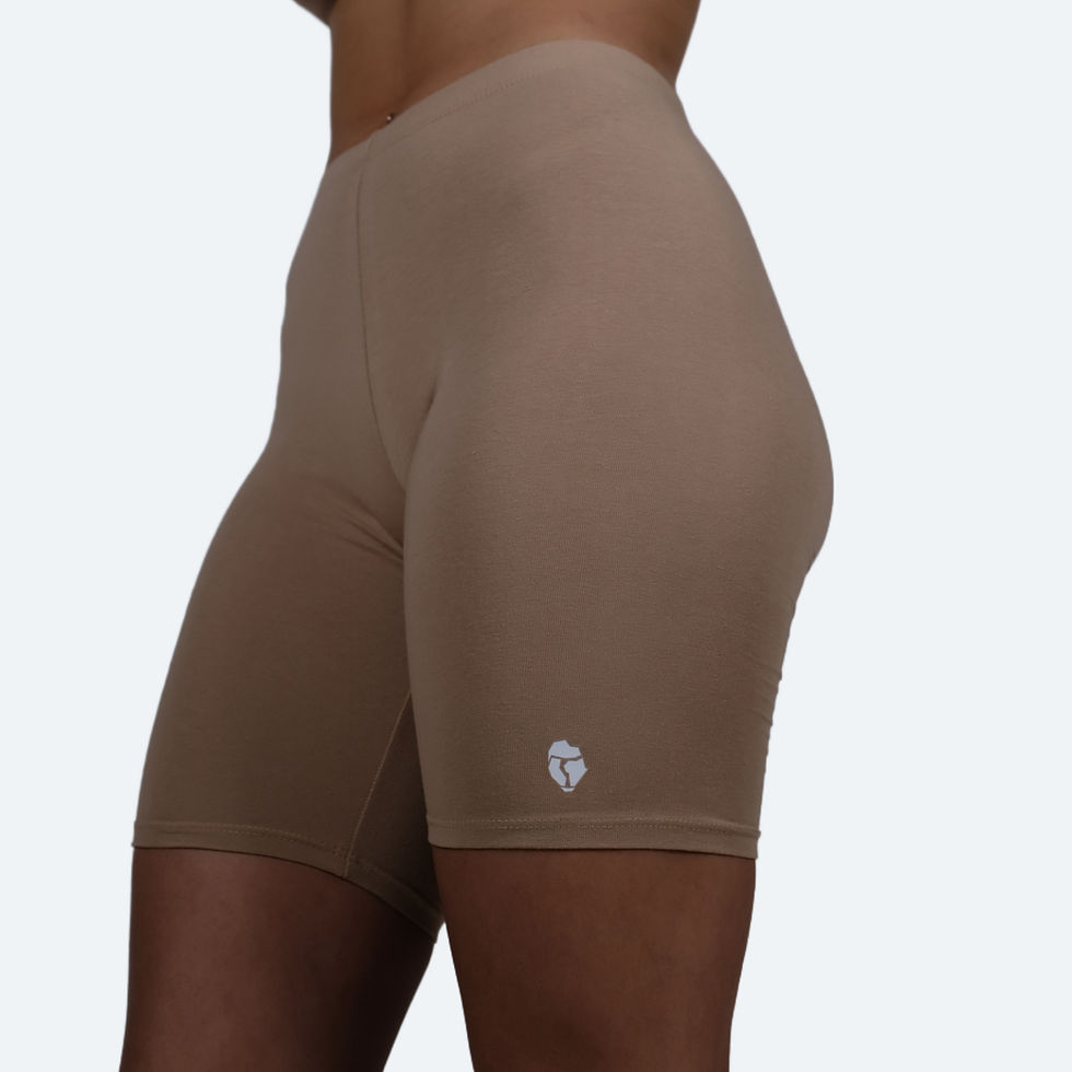 Thumbnail: Khaki Cotton Biker Short