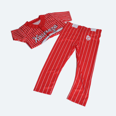 Red Baseball Jersey and Pants (Front View)