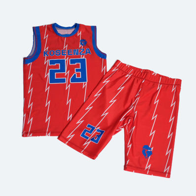 Red Flag Football Jersey and Short Tights (Front View)