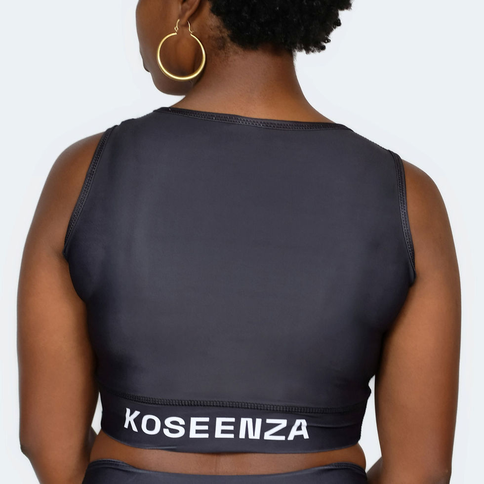 Thumbnail: Black Adore Compression Top Back View