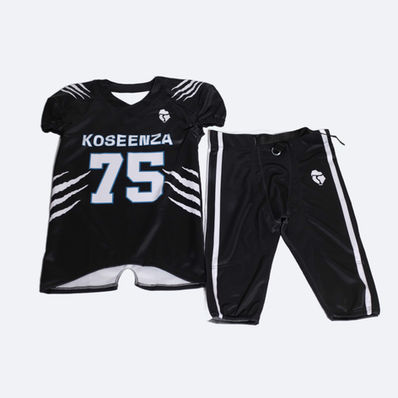 Black Football Jersey and Pants(Front View)
