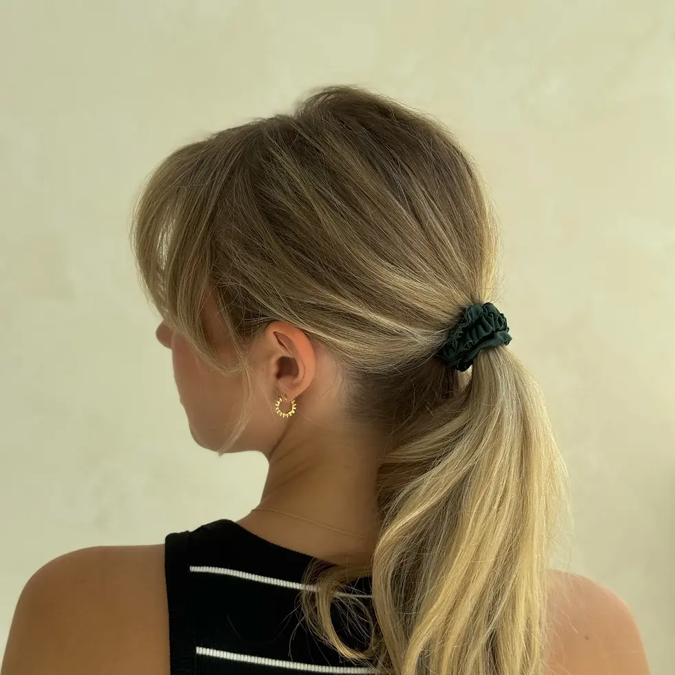 Thumbnail: HoneyLux Organic Silk Scrunchie Mini