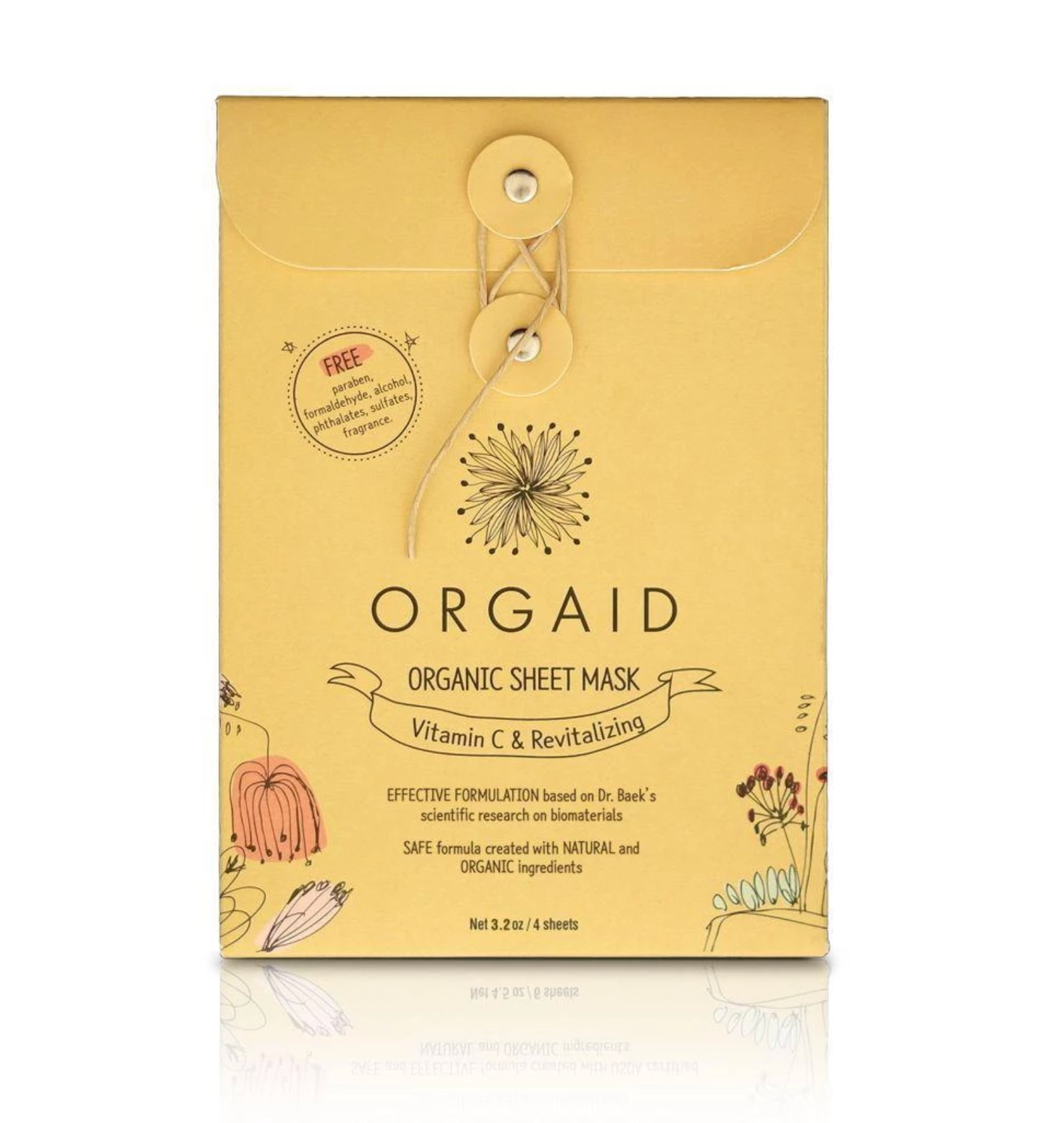 Orgaid Vitamin C & Revitalizing Mask, Set of 4