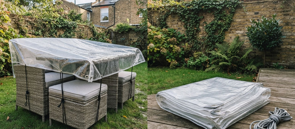 How Clear Tarpaulin Protects Garden Furniture