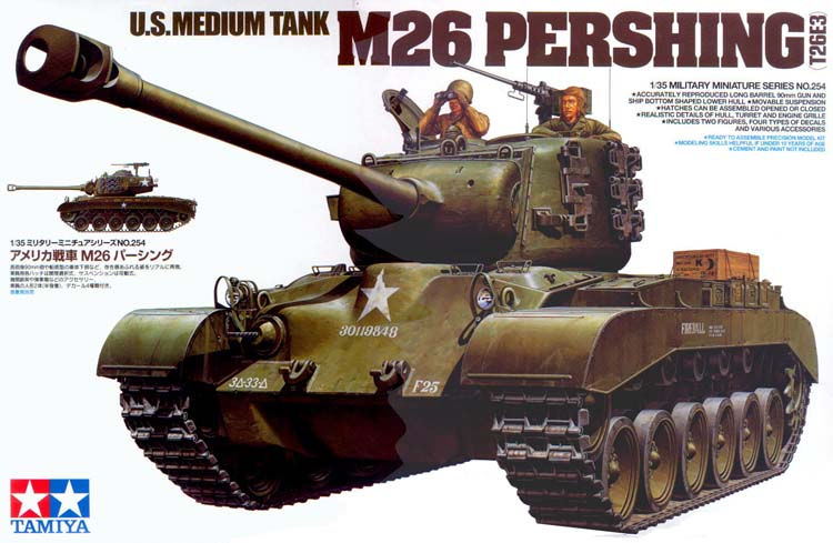 (под заказ) U.S. Medium Tank M26 Pershing (T26E3) - Tamiya 1:35 35254