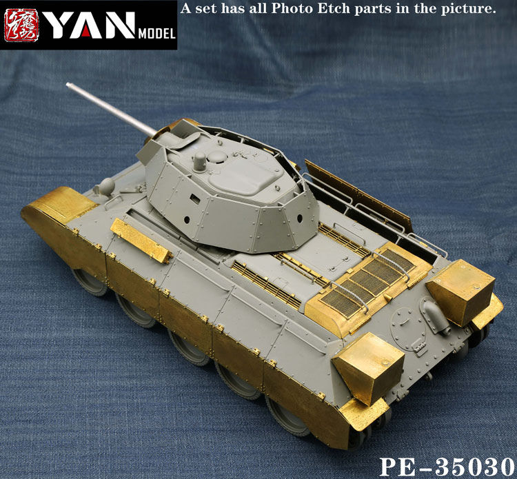 Миниатюра: (под заказ) PE-35030 Фототравление Т-34/76 (Т-34Э Border BT-009) Yan Model 1/35