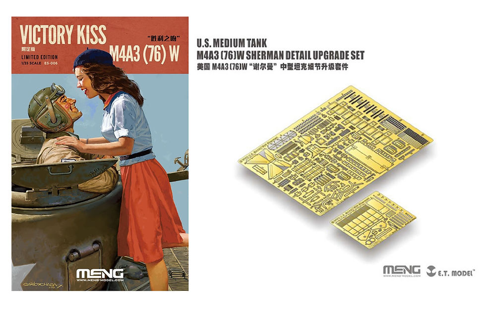 (под заказ) Шерман M4A3 (76)W +Victory Kiss +травление - MENG ES-006 1/35