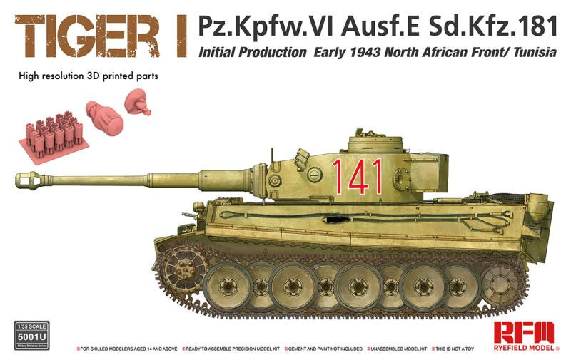 RM-5001u RFM 1:35 Танк Тигр Tiger I Тунис предсерийный, ранний 1943