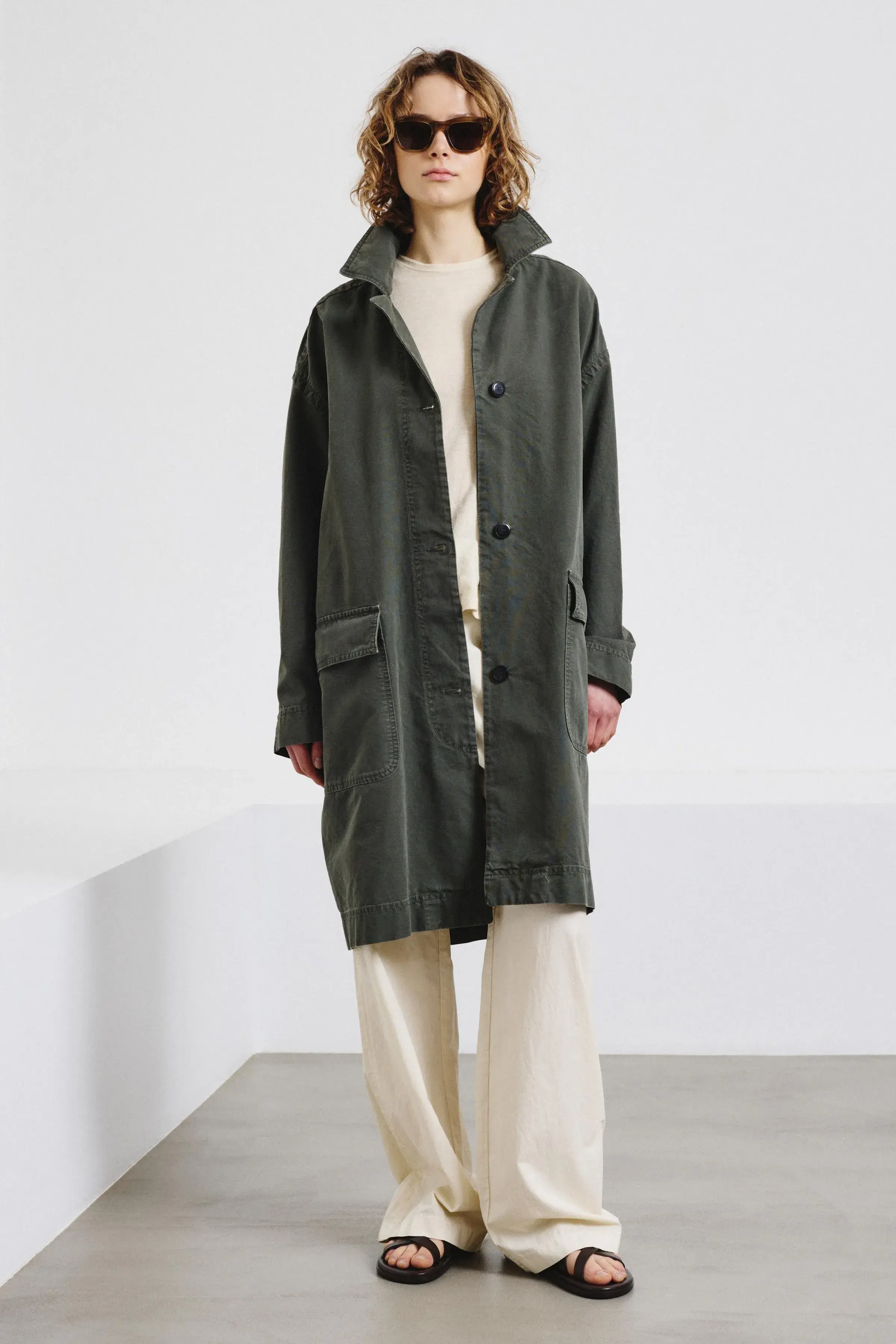 Cotton panama coat