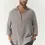 Thumbnail: Men's Oversize Gray Muslin Shirt