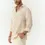 Thumbnail: Men's Oversize Beige Muslin Shirt