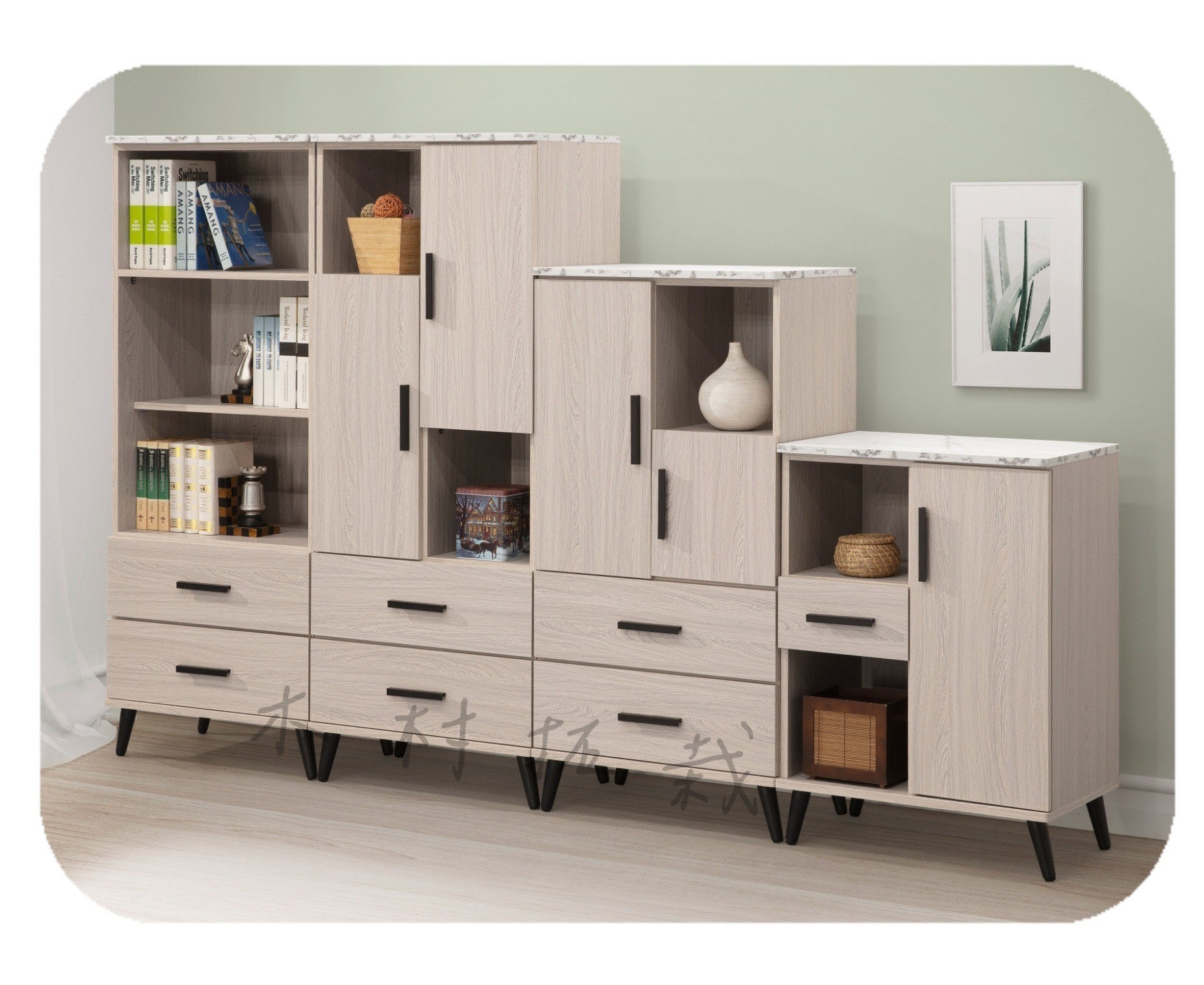 亞哥 白橡 置物櫃組