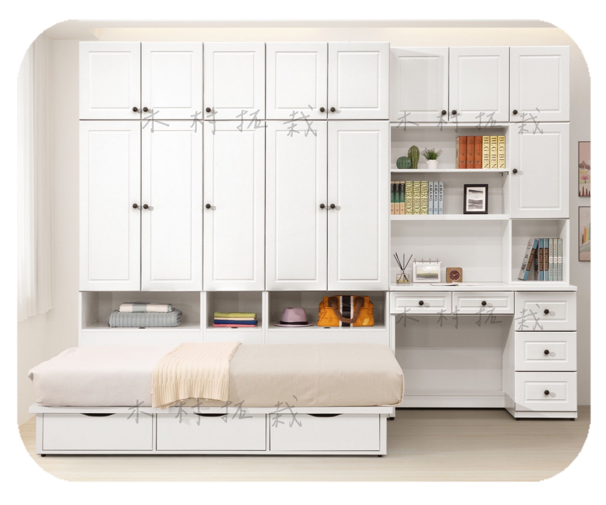 鄉村 純白 兒童房間組