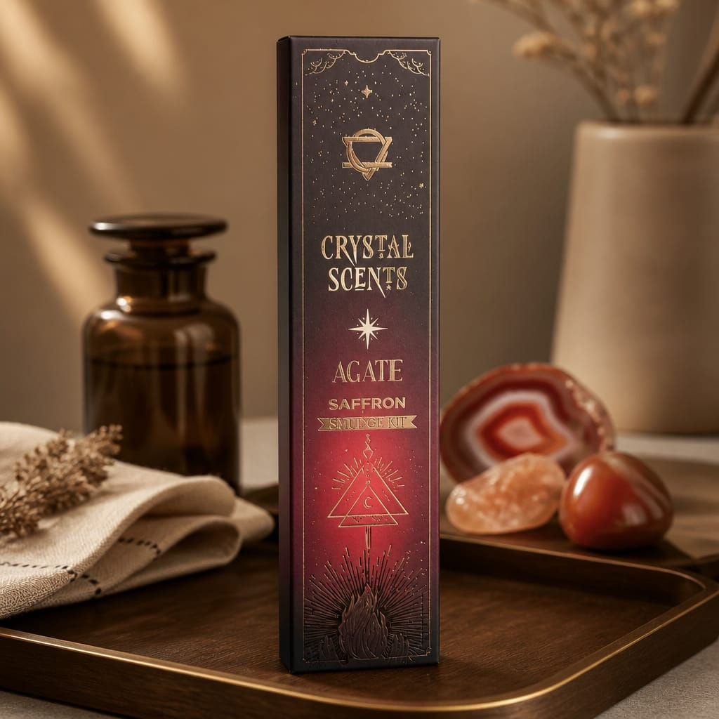 Incenso - Ágata e Açafrão - Crystal Scents