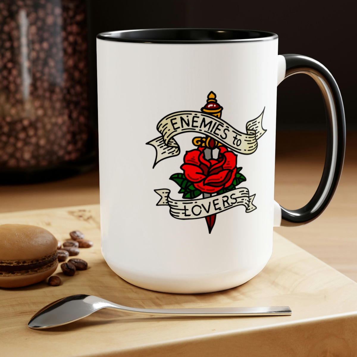 Enemies to Lovers: Two-Tone Coffee Mugs, 15oz