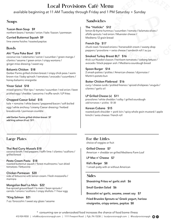 Local Post Menu Menus | Local Provisions