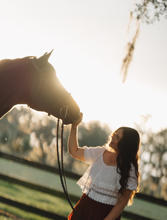 Grace Kocher and her horse Mike