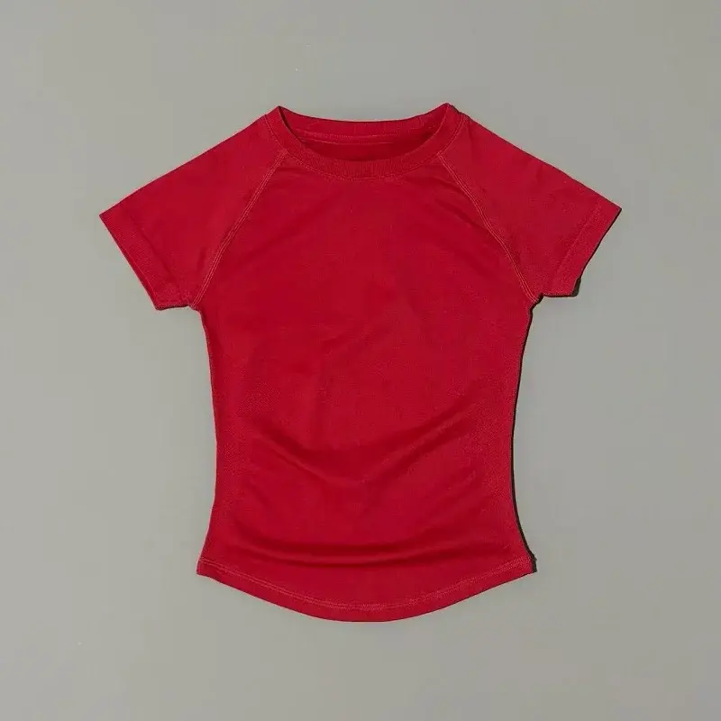 Thumbnail: HISTELLO Sport Short Sleeve Top Seamless Yoga Leotard Clothing Women Running