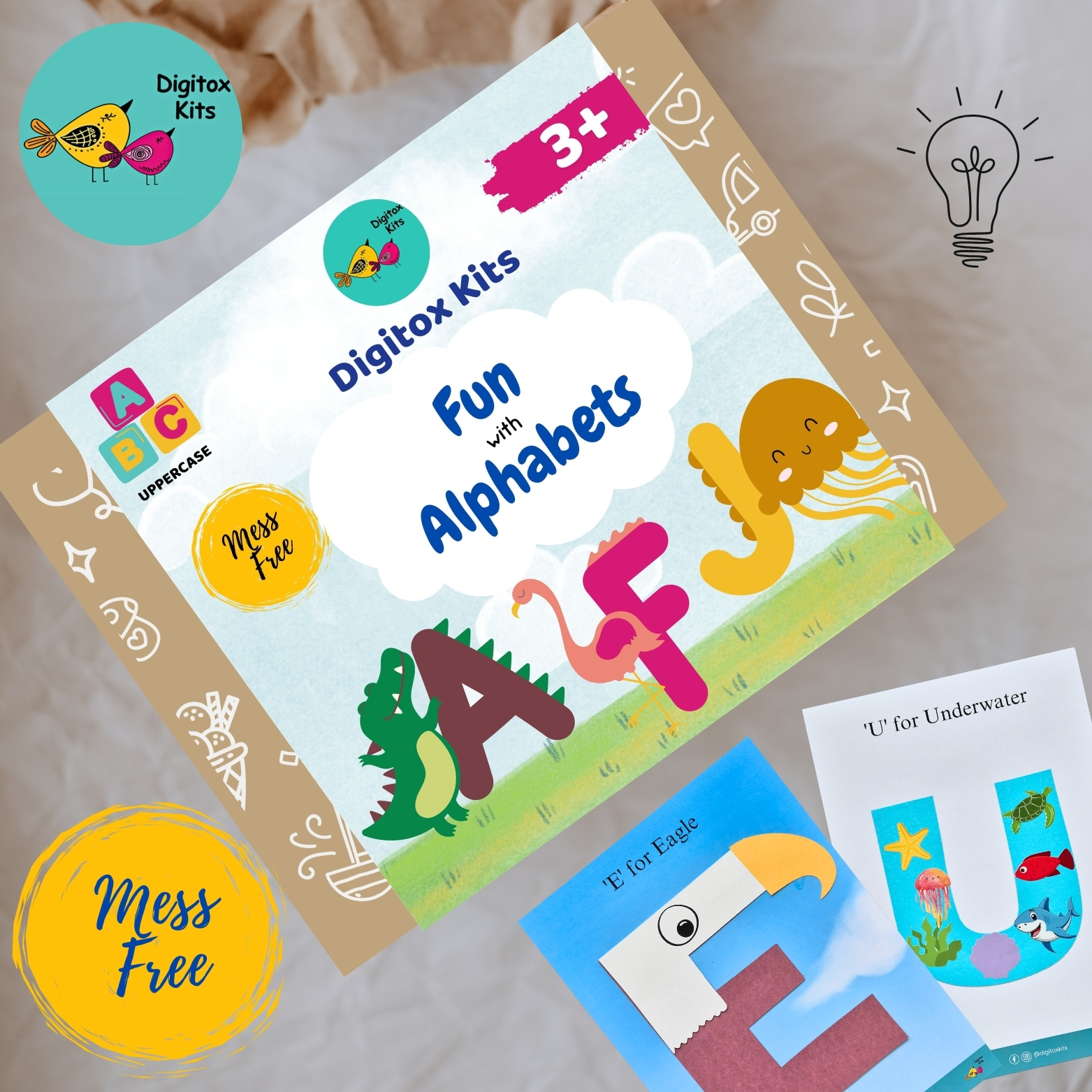 Digitox Kits DIY Alphabet Uppercase Educational Craft Kit - Image 1