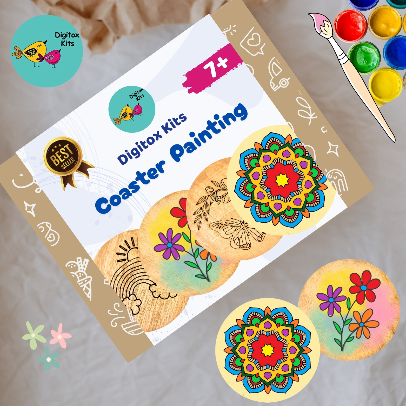 Digitox Kits DIY Wooden Coaster Kit - Image 1