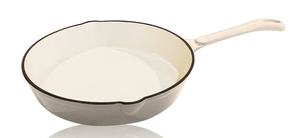 25CM Cast Iron Skillet - Cream