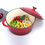 Thumbnail: 24CM Cast Iron Casserole Pot - Red