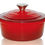 Thumbnail: 24CM Cast Iron Casserole Pot - Red