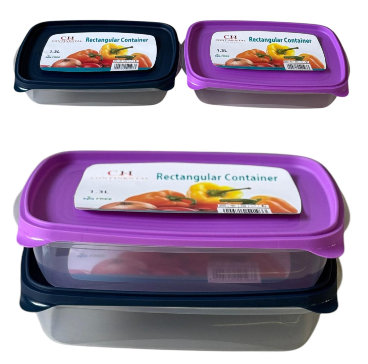 Rectangular Container 1.3L - Assorted