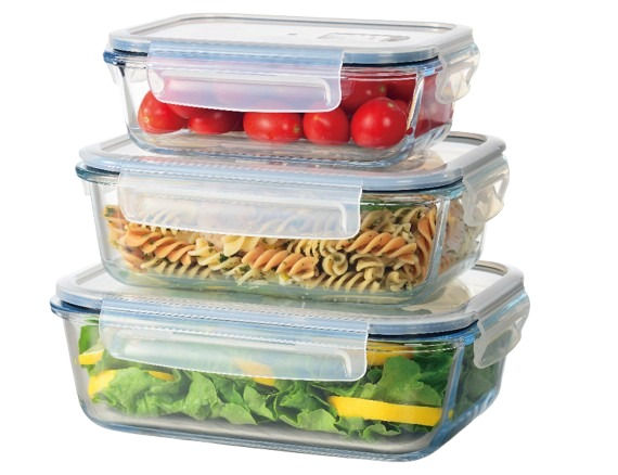 3Pcs Glass Lunch Box Set