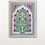 Thumbnail: Indian Mughal Floral Art painting with a symmetrical magenta floral tree inside a decorative border archway.